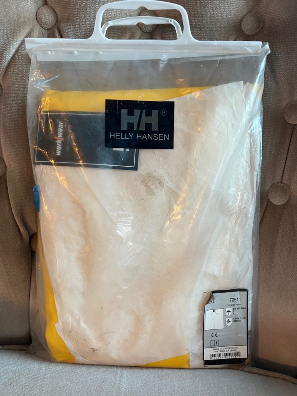 Helly Hansen 70511 3XL Light Yellow Rain Bib Overalls NWT Waterproof Workwear